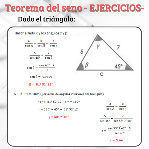 Problemas De Teorema Del Seno Mónica De Valois Enseñanza Integral 2058